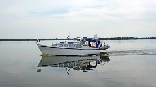 Boating vessel reflection photo