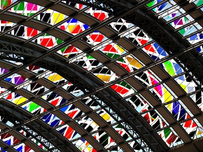 Pattern color railway station