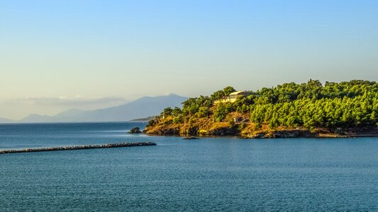 Coast breakwater mediterranean photo