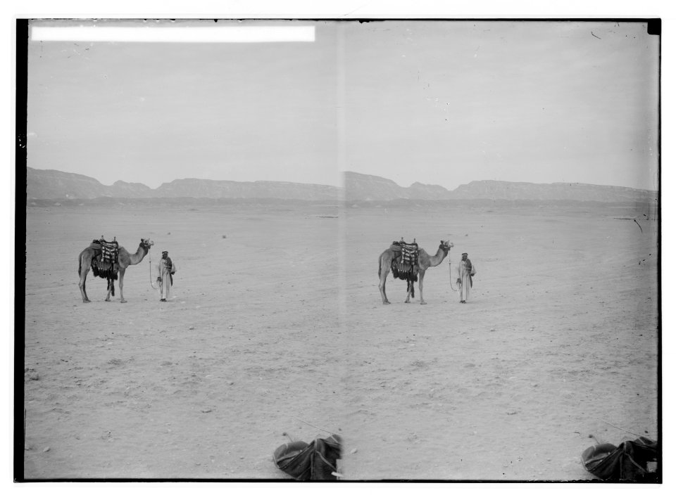 To Sinai via the desert. Dreary desert scene in Sinai Peninsula. LOC matpc.01951