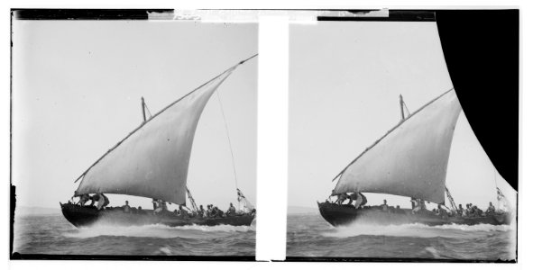 To Sinai via the Red Sea, Tor, and Wady Hebran. Arab sailing vessel on the Red Sea. LOC matpc.01978