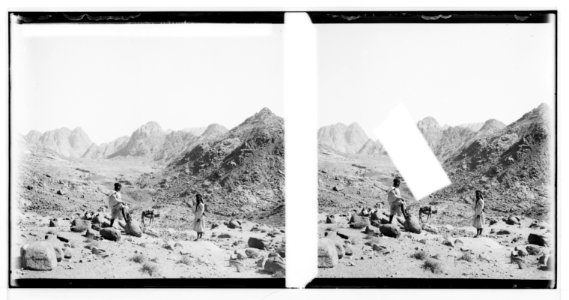 To Sinai via the Red Sea, Tor, and Wady Hebran. First view of the central Sinai Mountains. LOC matpc.02003