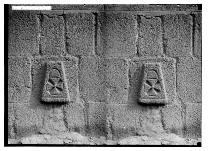 To Sinai via the Red Sea, Tor, and Wady Hebran. Cross on wall (Monastery of St. Catherine). LOC matpc.02061
