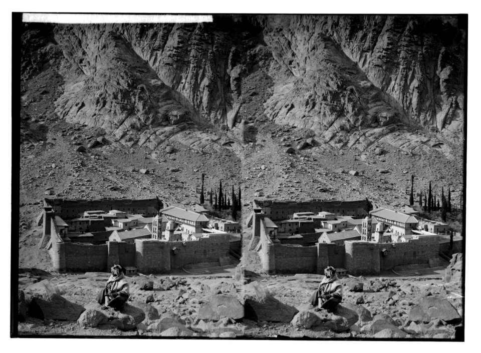 To Sinai via the Red Sea, Tor, and Wady Hebran. Monastery of St. Katherine (i.e., Monastery of St. Catherine) from the east. LOC matpc.02024