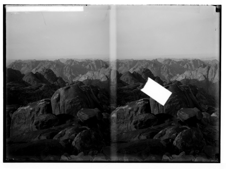 To Sinai via the Red Sea, Tor, and Wady Hebran. Looking north from Jebel Mousa. LOC matpc.02082