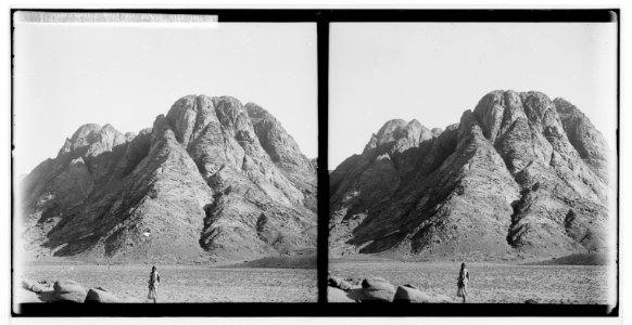 To Sinai via the Red Sea, Tor, and Wady Hebran. Near view of Mount Sinai. LOC matpc.02008