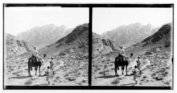 To Sinai via the Red Sea, Tor, and Wady Hebran. Scene at Nakb El-Hawa. LOC matpc.02002