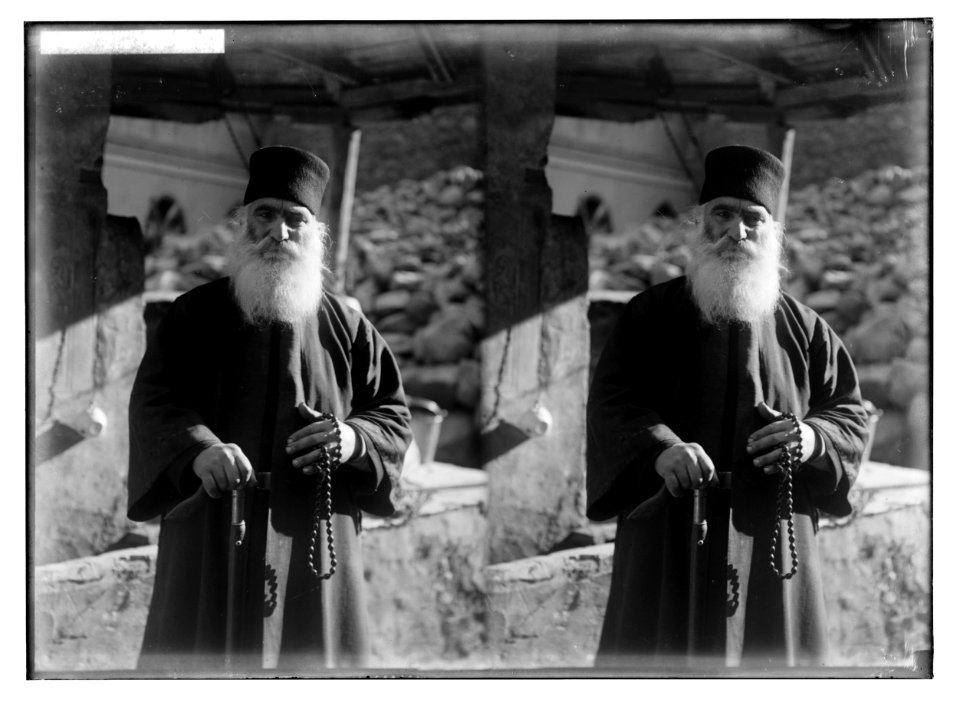To Sinai via the Red Sea, Tor, and Wady Hebran. The old monk (Monastery of St. Catherine). LOC matpc.02049