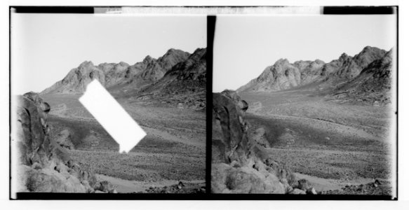 To Sinai via the Red Sea, Tor, and Wady Hebran. Wady Er-Raha, Plain of the Law; from Ras Safsaf. LOC matpc.02073