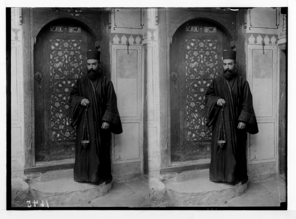 To Sinai via the Red Sea, Tor, and Wady Hebran. The monk-artist (Monastery of St. Catherine). LOC matpc.02048