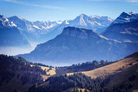 Swiss mountains swiss alps blue photo