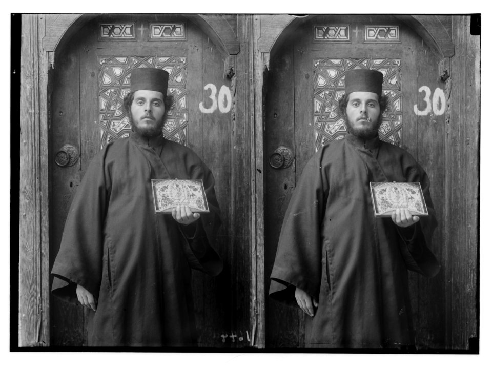 To Sinai via the Red Sea, Tor, and Wady Hebran. Young monks (Monastery of St. Catherine). LOC matpc.02047