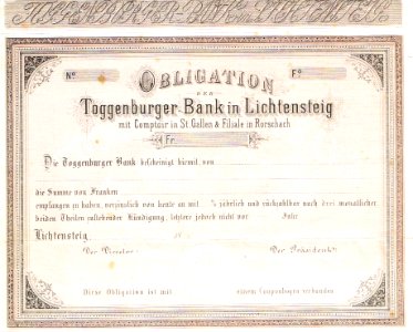 Toggenburger Bank 18xx