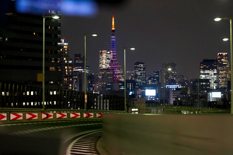 Tokyo Tower is Lit up in Red, White, and Blue in Honor of Presidential Visit - Flickr - East Asia and Pacific Media Hub