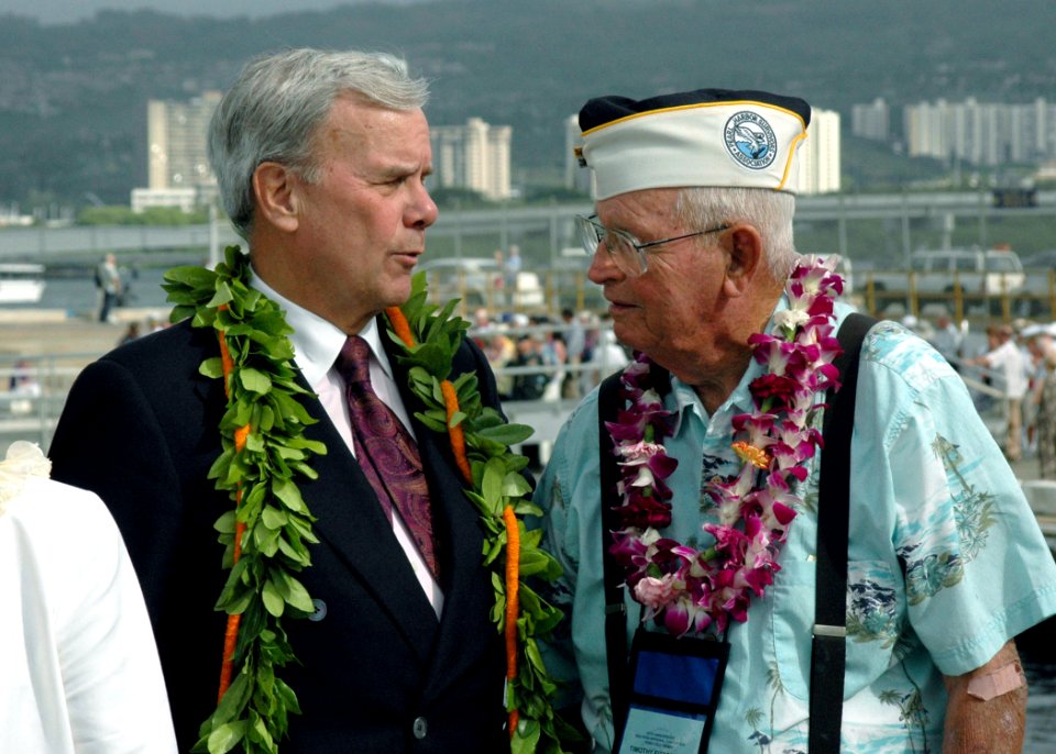 Tom Brokaw speaks with Timothy Fitzgerald, Pearl Harbor survivor
