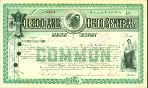 Toledo and Ohio Central RW 1900