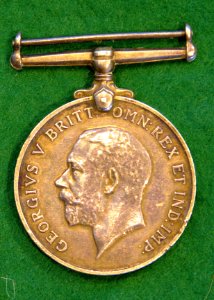 Tom Byrne's British War Medal photo