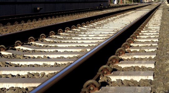Track metal brown train