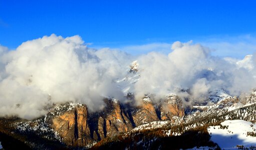 Dolomites high mountains mood photo