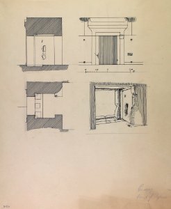Tomb of Cyrus, studies of door