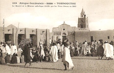 Tombouctou-Le marché et la mission catholique (AOF) photo