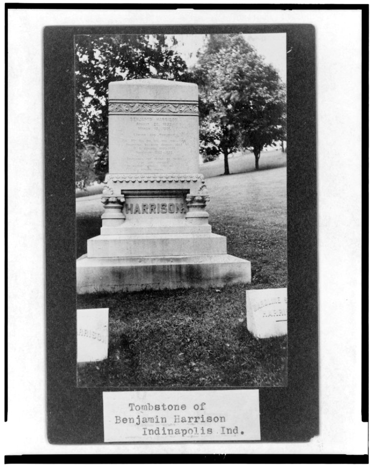 Tombstone of Benjamin Harrison, Indinapolis (sic) Ind. LCCN95522755