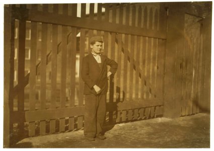 Tony Soccha, 65 Exchange St., a bobbin boy in Room -7. Been there at work one year. LOC nclc.02416