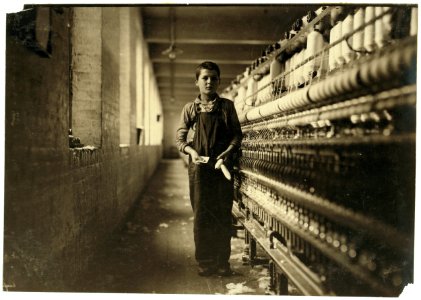 Tony Soccha, 65 Exchange Pl. (young). A bobbin boy in -7 room- been working there for a year. See 2641. LOC cph.3a21305