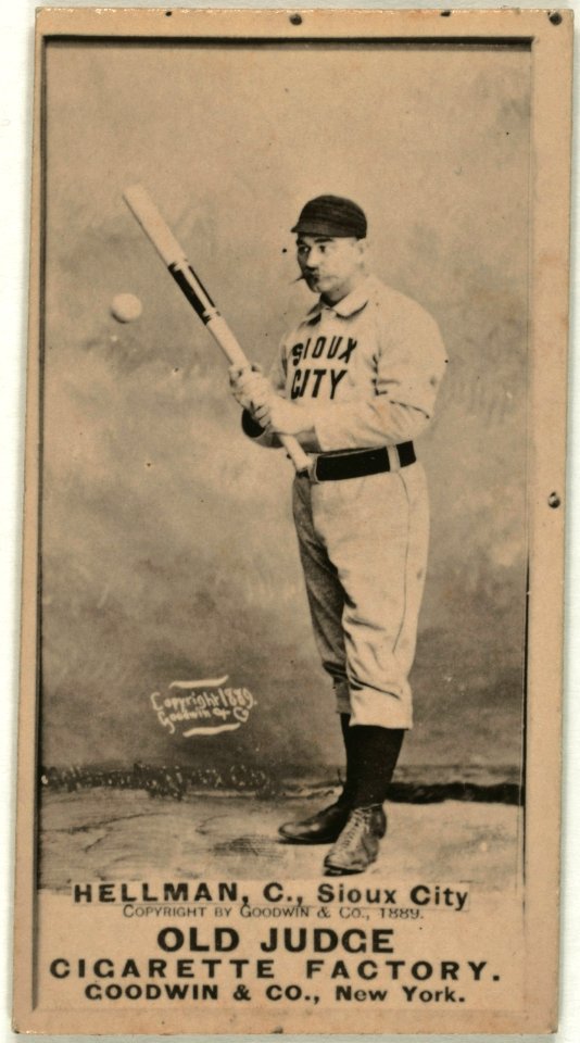 Tony Hellman, Sioux City Team, baseball card portrait LCCN2008675205