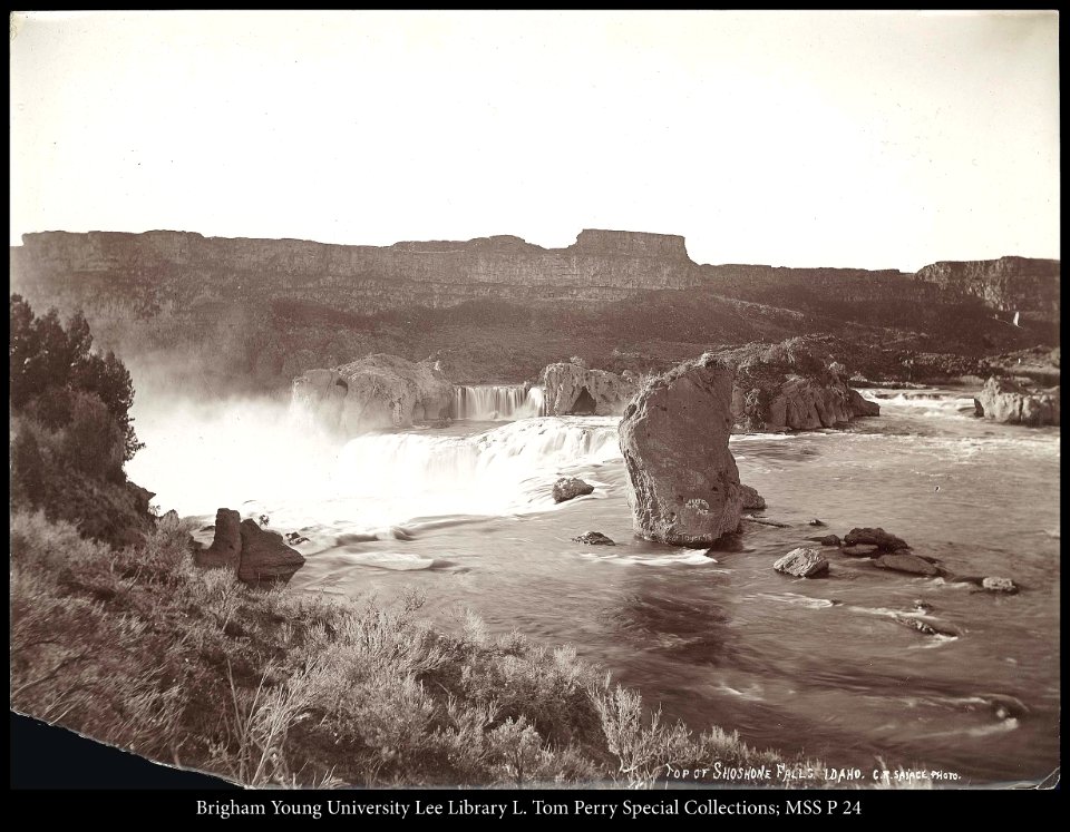 Top of Shoshone Falls, Idaho, C.R. Savage, Photo