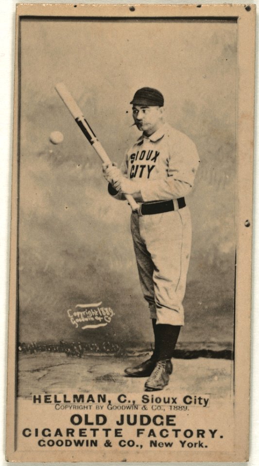 Tony Hellman, Sioux City Team, baseball card portrait LCCN2008675205