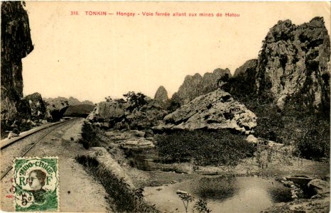 Tonkin - Hongay - Voie ferree allant aux mines de Hatou (16 Sep 1911)