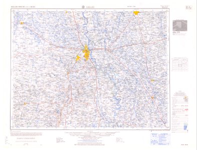 Topographical map of the Delhi region, U.S. Army, 1955