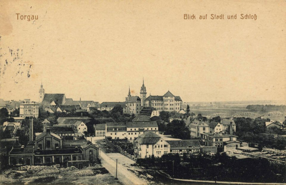 Torgau, Sachsen - Stadtansicht und Schloss (Zeno Ansichtskarten)