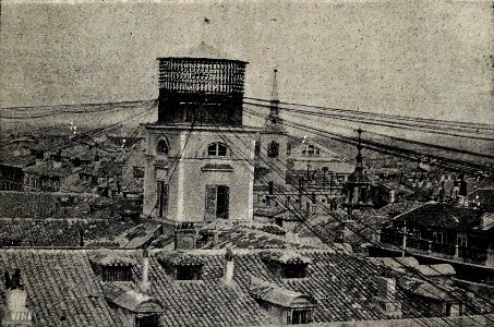 Torre de la central de telégrafos, de Franzen, Blanco y Negro, 15-10-1898