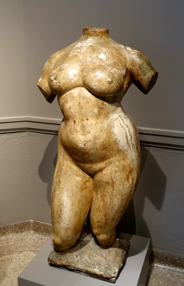 Torso of Elevation by Gaston Lachaise, 1912-1927, plaster - Portland Museum of Art - Portland, Maine - DSC03972
