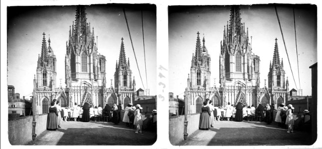 Torres i cimbori de la catedral de Barcelona
