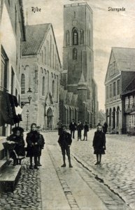 Torvet og Ribe Domkirke før 1906
