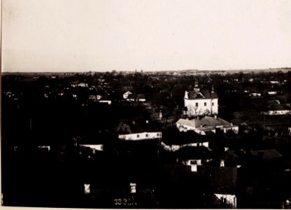 Totalansicht vom Turm der russ.Kirche. (12-III.1918.) (BildID 15712387)