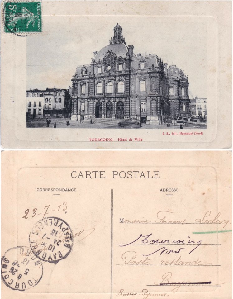 Toucoing – Hôtel de Ville v°- r°
