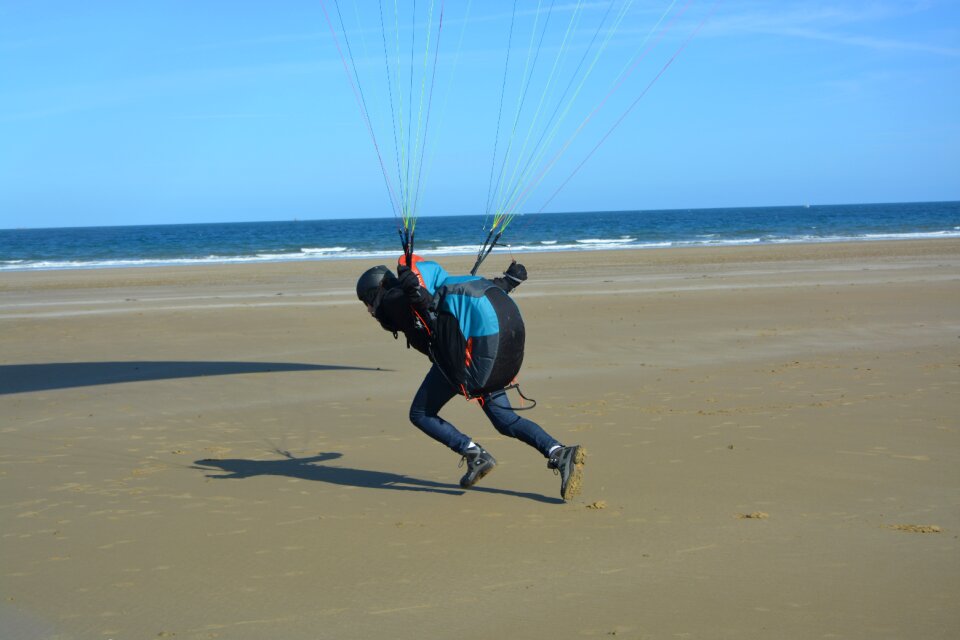 Free flight leisure sports beach of saint pabu brittany