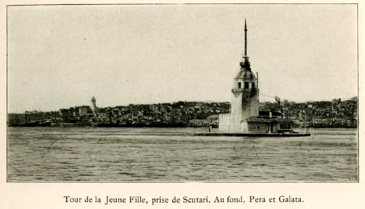 Tour de la Jeune Fille, prise de Scutari Au fond, Pera et Galata - Barth Hermann - 1913