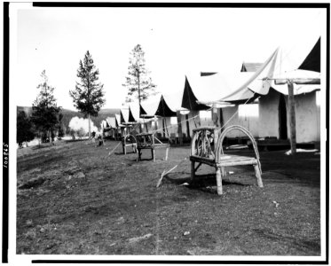 Tourist accommodations in upper Geyser Basin, Yellowstone Park LCCN90715246