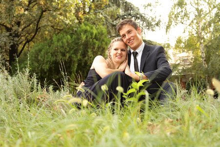 Couple happy park