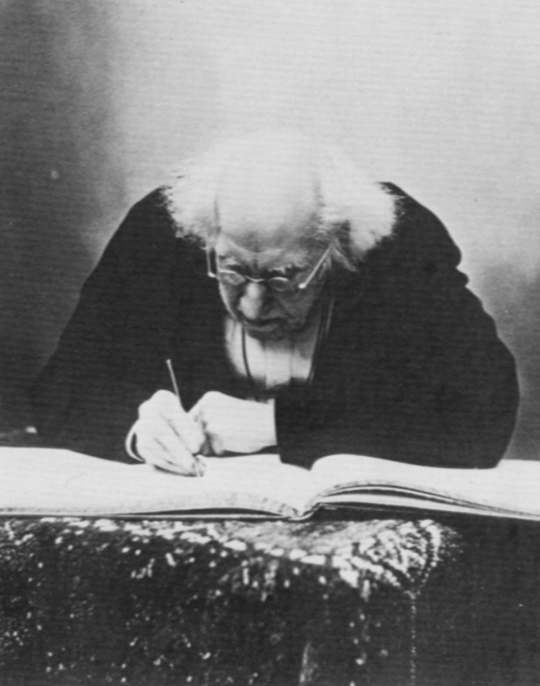 Tournachon, Gaspard-Félix - Der Chemiker Chevreul im Gespräch mit Nadar am Vorabend seines hundertsten Geburtstags (4) (Zeno Fotografie)
