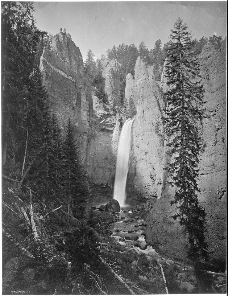Tower Falls, near Yellowstone River - NARA - 517663