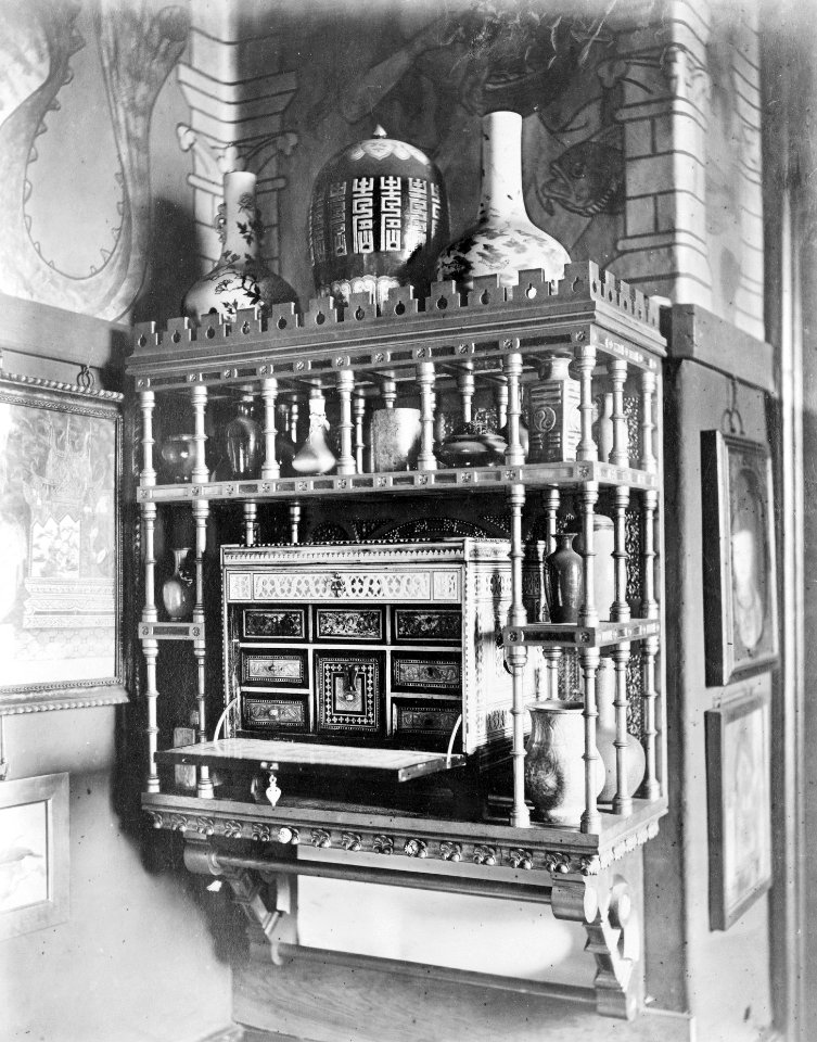 Tower House peacock cabinet