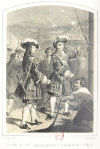 Tourville visitant Duquesne lors du bombardement d'Alger en 1683