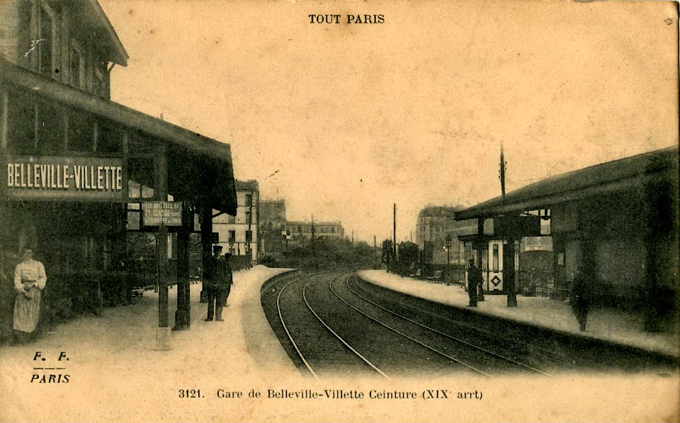 Tout PARIS - Gare de Belleville-Vilette Ceinture (XIXe art)