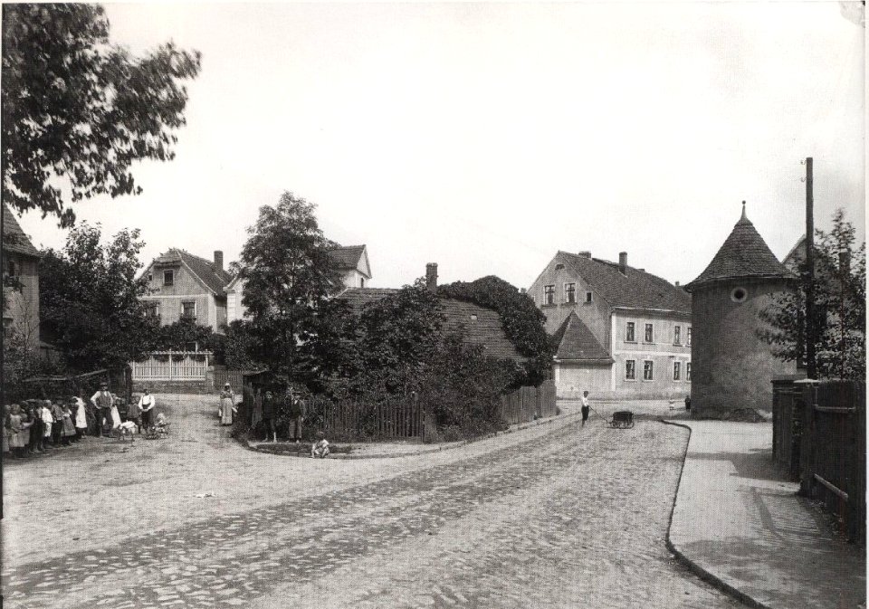 Trachenbergstrasse Gefaengnisturm Leipzig um 1900